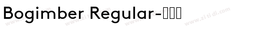 Bogimber Regular字体转换